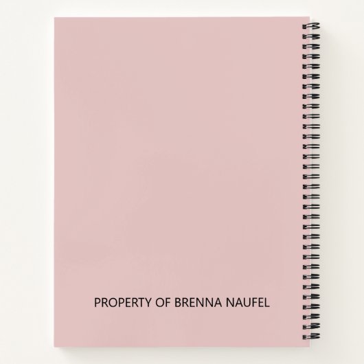 Personalisierter Minimalistischer Schlag Christlic Notizblock (Rückseite)