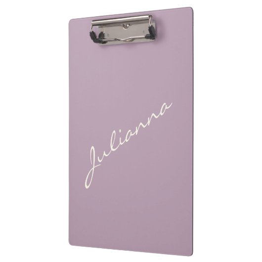 Personalisierter Minimalistischer Skriptname Laven Klemmbrett (Links)