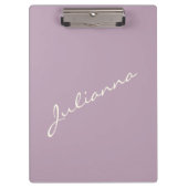 Personalisierter Minimalistischer Skriptname Laven Klemmbrett (Vorderseite)