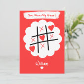 Personalisierter Minimalistischer Valentinstag Feiertagskarte (Stehend Vorderseite)