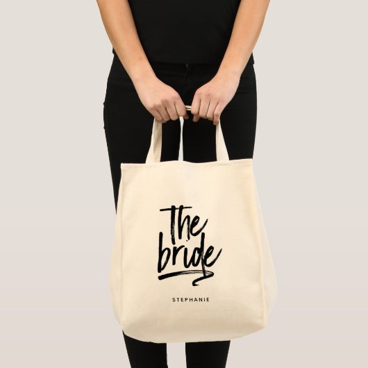 Personalisierter Minimalwert der Bride Tote Tasche (Vorderseite (Produkt))