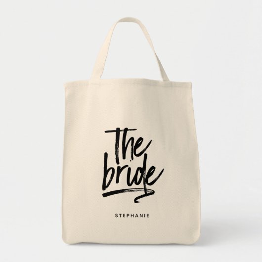 Personalisierter Minimalwert der Bride Tote Tasche (Vorne)