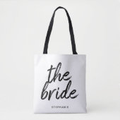 Personalisierter Minimalwert der Bride Tote Tasche (Vorderseite)