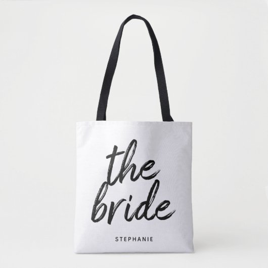 Personalisierter Minimalwert der Bride Tote Tasche (Vorderseite)