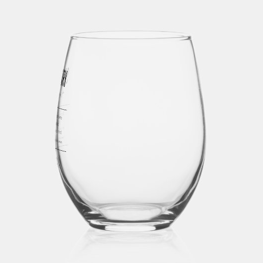 Personalisierter Minister Funny Weinglas Ohne Stiel (Links)