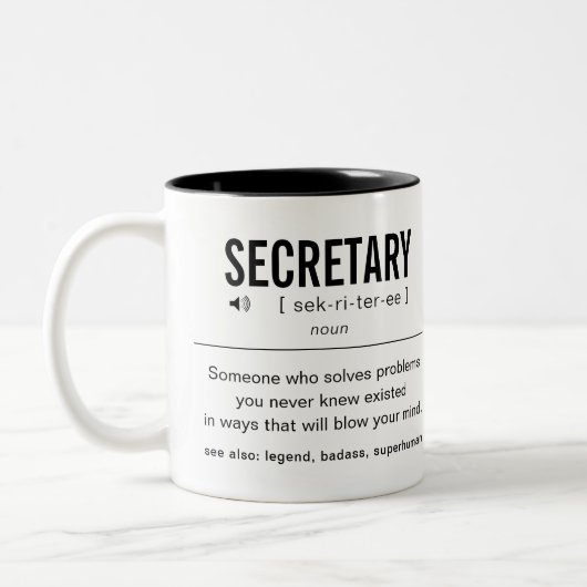 Personalisierter Minister Funny Zweifarbige Tasse (Links)