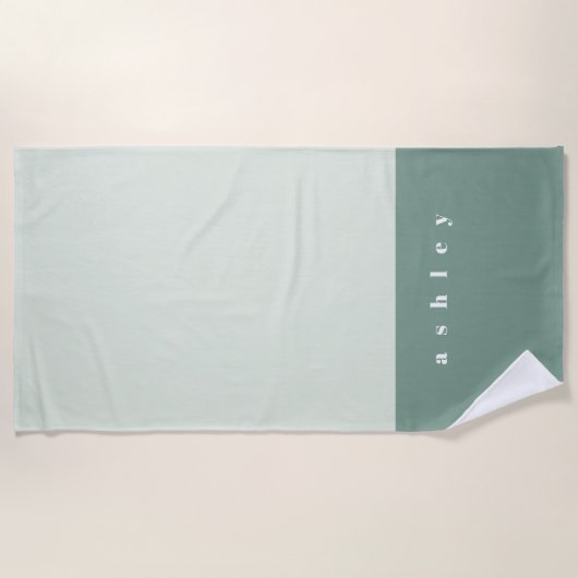 Personalisierter Minusfarbblock Strandtuch (Vorderseite)