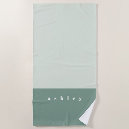 Personalisierter Minusfarbblock Strandtuch (Vorderseite)