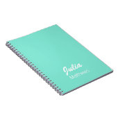 Personalisierter Minzgrün minimalistisch Notizblock (Rechte Seite)