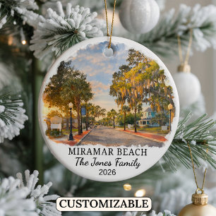 Personalisierter Miramar Beach Schmuck Anhänger Be Keramik Ornament