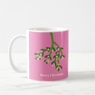 Personalisierter Mistelzweig Weihnachtskaffeebeche Kaffeetasse