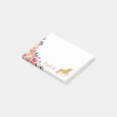 Personalisierter mit Blumenname Post-it Klebezettel (angewinkelt)