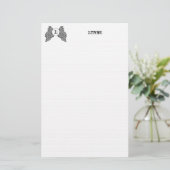 Personalisierter mit Monogramm Engel Wings station Briefpapier (Stehend Vorderseite)