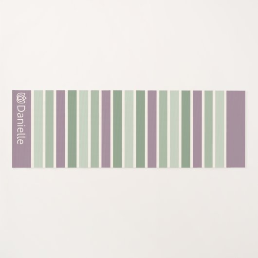 Personalisierter, Mit Monogramm gestrichener grüne Yogamatte (Vorderseite (Horizontal))