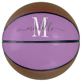 Personalisierter Mit Monogramm Girl-Lavendel Basketball