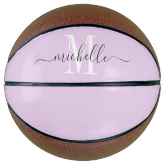 Personalisierter Mit Monogramm Girl's Pastel Laven Basketball