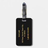Personalisierter Mit Monogramm Goldbrief E Gepäckm Gepäckanhänger (Rückseite vertikal)