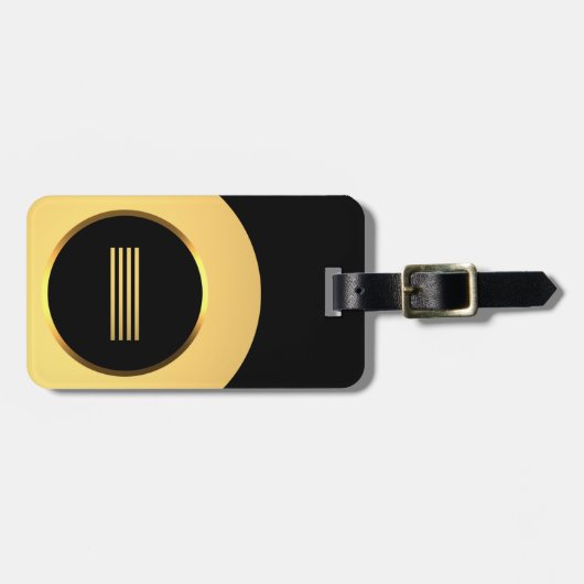 Personalisierter Mit Monogramm Goldbrief I - Gepäc Gepäckanhänger (Vorderseite horizontal)