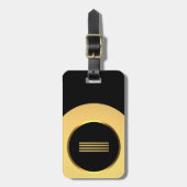 Personalisierter Mit Monogramm Goldbrief I - Gepäc Gepäckanhänger (Vorderseite vertikal)