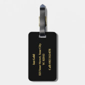 Personalisierter Mit Monogramm Goldbrief I - Gepäc Gepäckanhänger (Rückseite vertikal)