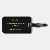 Personalisierter Mit Monogramm Goldbrief I - Gepäc Gepäckanhänger (Rückseite horizontal)
