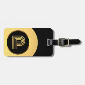 Personalisierter Mit Monogramm Goldbrief P Gepäckm Gepäckanhänger (Vorderseite horizontal)