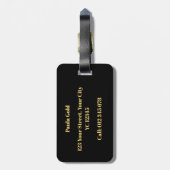 Personalisierter Mit Monogramm Goldbrief P Gepäckm Gepäckanhänger (Rückseite vertikal)