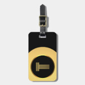 Personalisierter Mit Monogramm Goldbrief T Gepäcka Gepäckanhänger (Vorderseite vertikal)