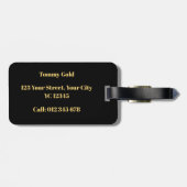 Personalisierter Mit Monogramm Goldbrief T Gepäcka Gepäckanhänger (Rückseite horizontal)