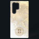Personalisierter Mit Monogramm Goldmarmor-Glitzer Samsung Galaxy Hülle<br><div class="desc">Dieses vergoldete Marmordesign bietet eine Touch Luxus für Ihr Handy Gehäuse. Die Vorlage macht es Ihnen leicht,  Ihre Monogramm und Ihren Namen hinzuzufügen!</div>