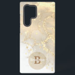 Personalisierter Mit Monogramm Goldmarmor-Glitzer Samsung Galaxy Hülle<br><div class="desc">Dieses vergoldete Marmordesign bietet eine Touch Luxus für Ihr Handy Gehäuse. Die Vorlage macht es Ihnen leicht,  Ihre Monogramm und Ihren Namen hinzuzufügen!</div>