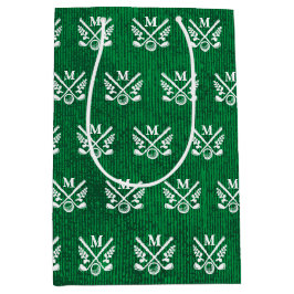 Personalisierter Mit Monogramm Golf Mittlere Geschenktüte