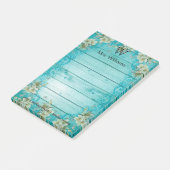 Personalisierter Mit Monogramm Holzhintergrund Post-it Klebezettel (angewinkelt)