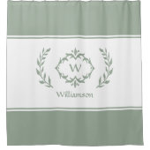Personalisierter Mit Monogramm Name Anfangsbuchsta Duschvorhang (Vorderseite)