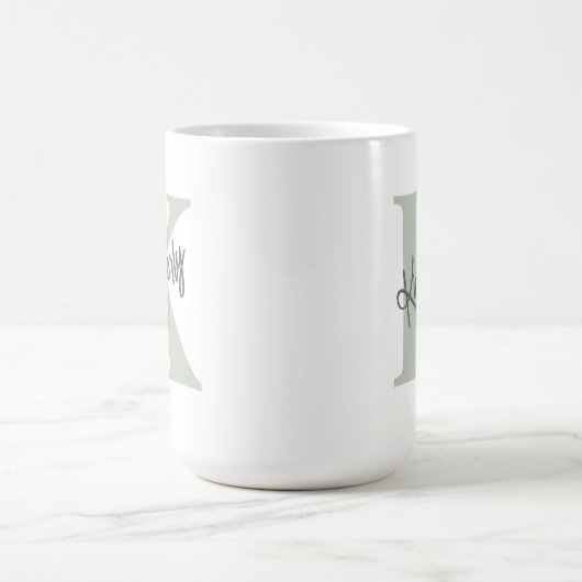 Personalisierter Mit Monogramm Name Kaffeetasse (Mittel)