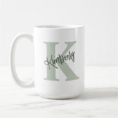 Personalisierter Mit Monogramm Name Kaffeetasse (Links)