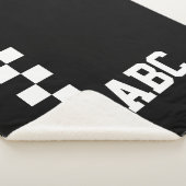 Personalisierter Mit Monogramm Racing Flag Sport T Sherpadecke (3/4)