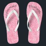 Personalisierter Mit Monogramm Rosa Glitzer Brides Badesandalen<br><div class="desc">Ein lustiges Geschenk für die Brautmädchen. Wenn sie am Ende der Nacht müde ist,  will sie diese! Personalisieren Sie sie!</div>