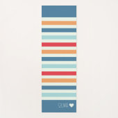 Personalisierter Mit Monogramm Streifen Yogamatte (Vorderseite)
