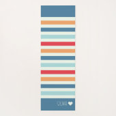 Personalisierter Mit Monogramm Streifen Yogamatte (Rückseite)