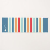 Personalisierter Mit Monogramm Streifen Yogamatte (Vorderseite (Horizontal))