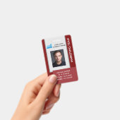 Personalisierter Mitarbeiter-Ausweis in Rot für Un Ausweis (Handheld)