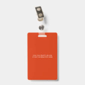 Personalisierter Mitarbeiter | Foto der Roten Logo Ausweis (Rückseite mit Clip)