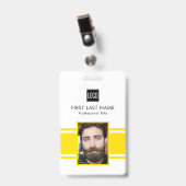 Personalisierter Mitarbeiter | Foto für Gelbe Logo Ausweis (Vorderseite mit Clip)