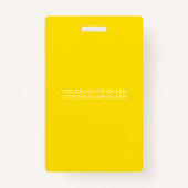 Personalisierter Mitarbeiter | Foto für Gelbe Logo Ausweis (Rückseite)