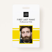 Personalisierter Mitarbeiter | Foto für Gelbe Logo Ausweis (Vorderseite)