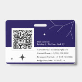 personalisierter Mitarbeiter-ID-Ausweis mit QR-Cod Ausweis (Rückseite)