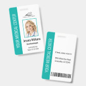 Personalisierter Mitarbeiter im Gesundheitswesen A Ausweis (Vorder- & Rückseite)