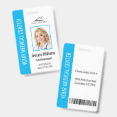 Personalisierter Mitarbeiter im Gesundheitswesen B Ausweis (Vorder- & Rückseite)