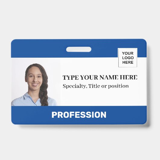 Personalisierter Mitarbeiter | Strichcode für Foto Ausweis (Vorderseite)